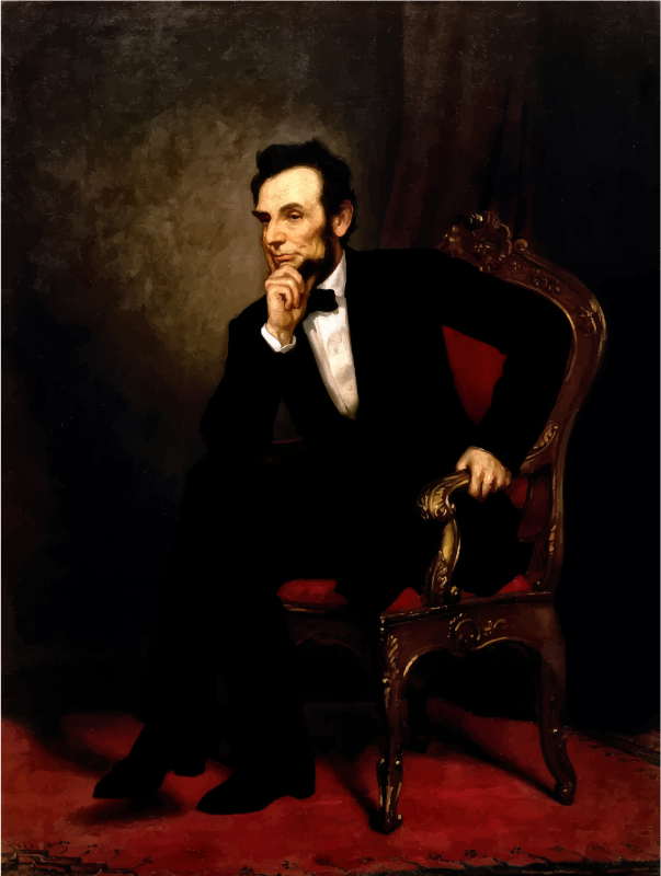 Abraham Lincoln Oil Painting 1869 Restored