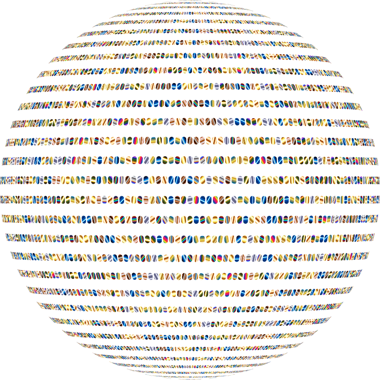 Colorful Ellipses Sphere