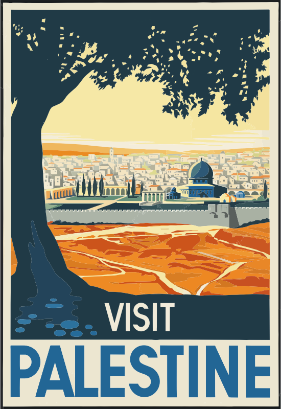 Vintage Travel Poster Palestine