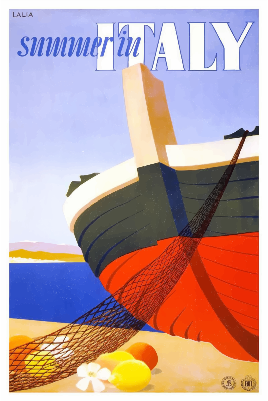 Vintage Travel Poster Italy