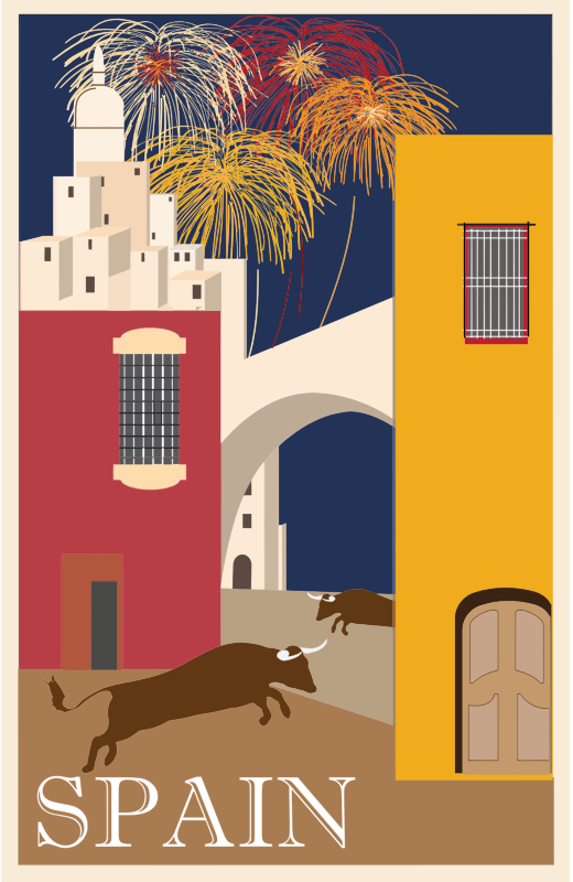Vintage Travel Poster Spain