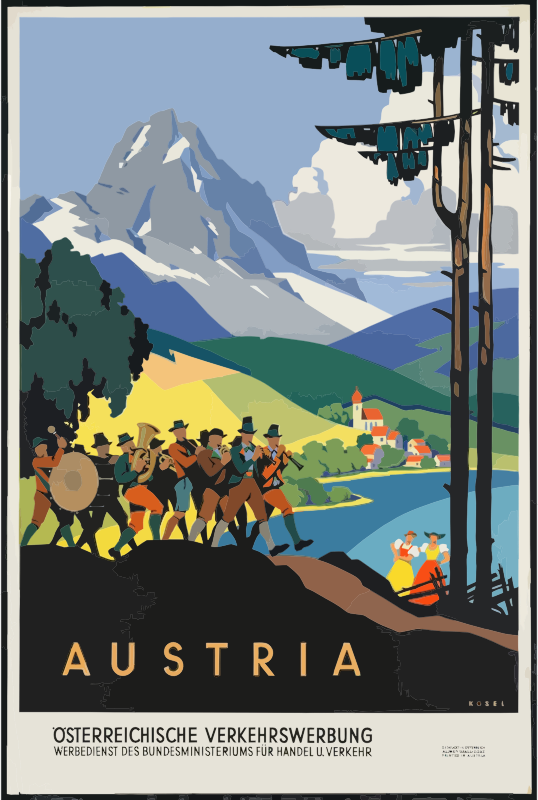 Vintage Travel Poster Austria