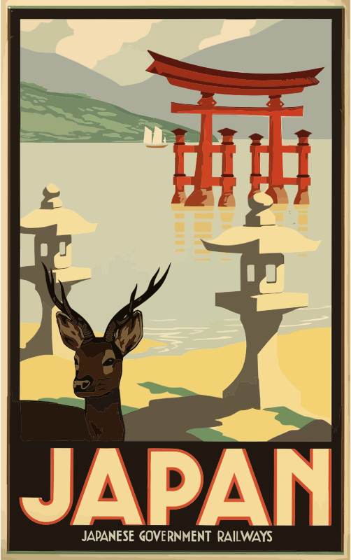 Vintage Travel Poster Japan