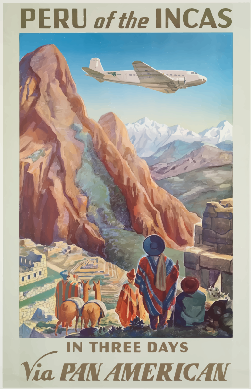 Vintage Travel Poster Peru