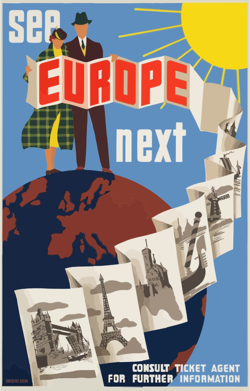 Vintage Travel Poster Europe