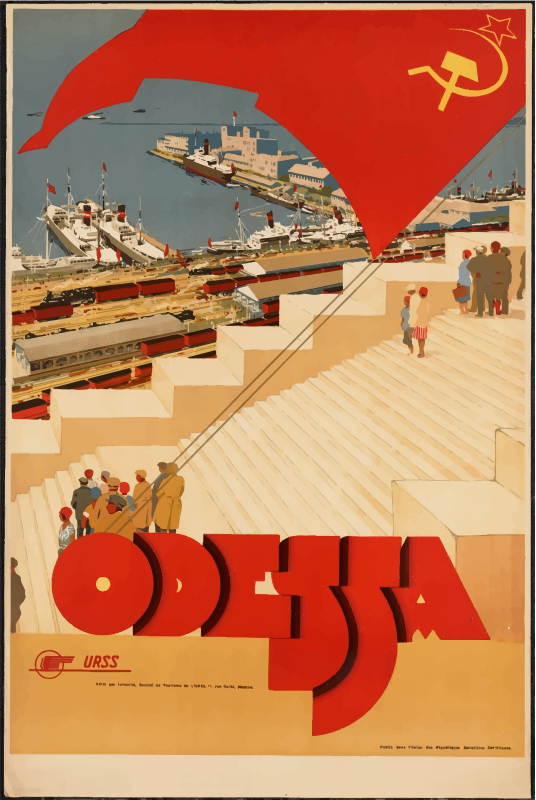 Vintage Travel Poster Odessa Ukraine