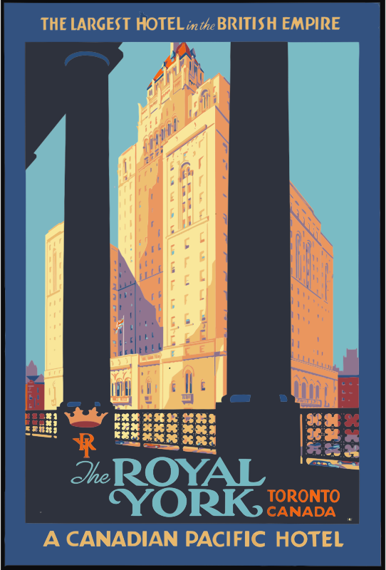 Vintage Travel Poster Toronto Canada