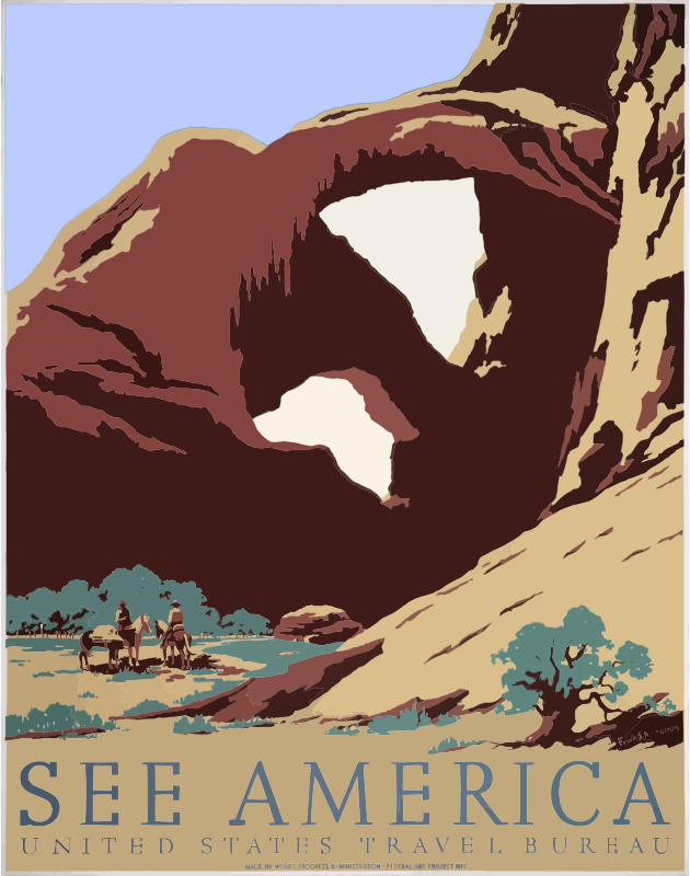 Vintage Travel Poster Southwest America USA