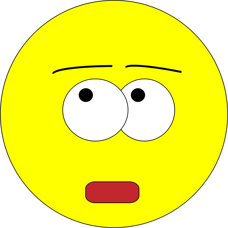 Yellow Face - Scared Above - Openclipart