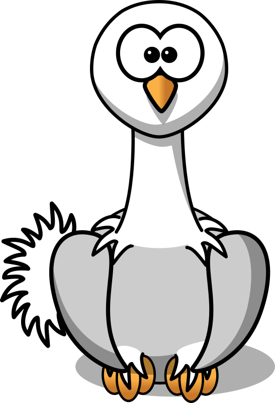 Cartoon ostrich