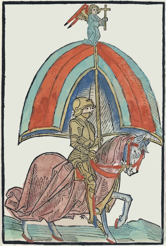 Knight Wearing Gothic Armor On A Horse