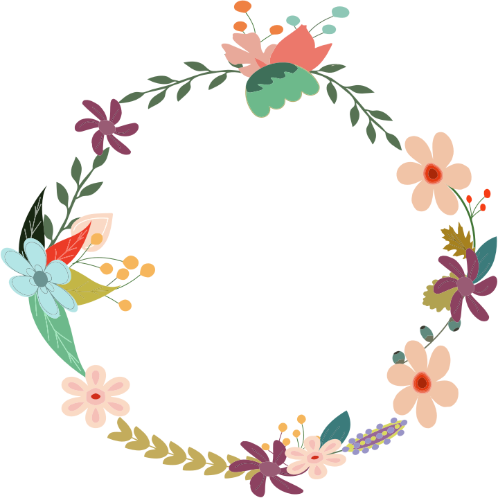 Vintage Floral Wreath