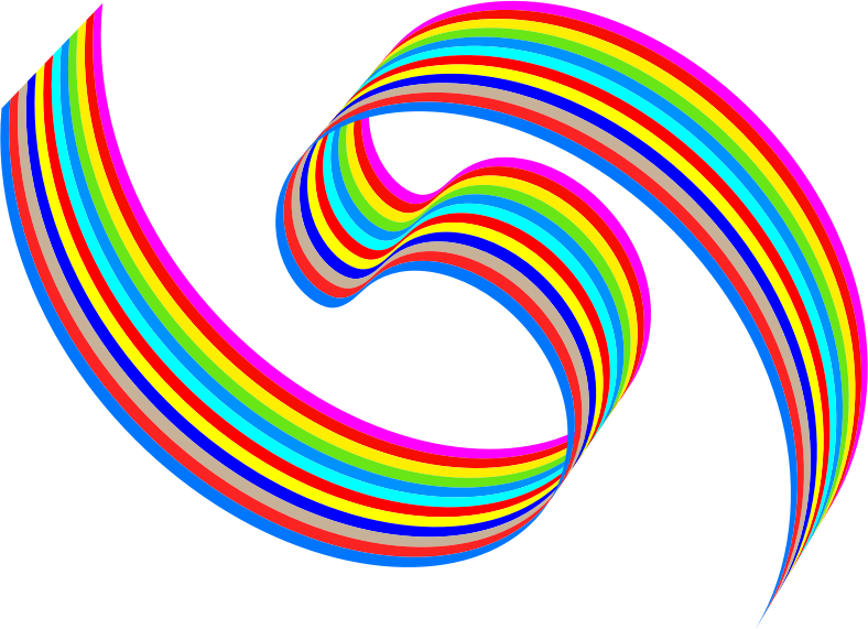 Wavy Rainbow Ribbon