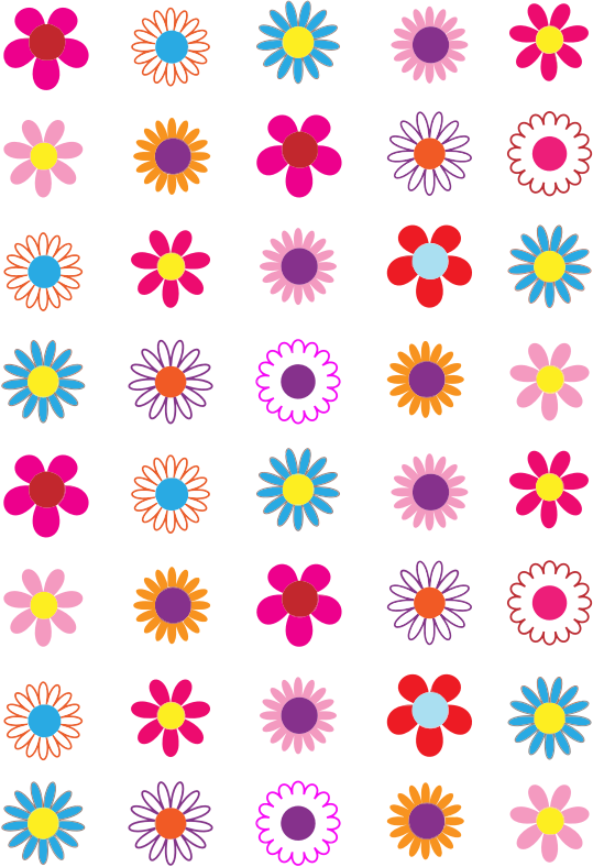 Simple Colorful Flowers