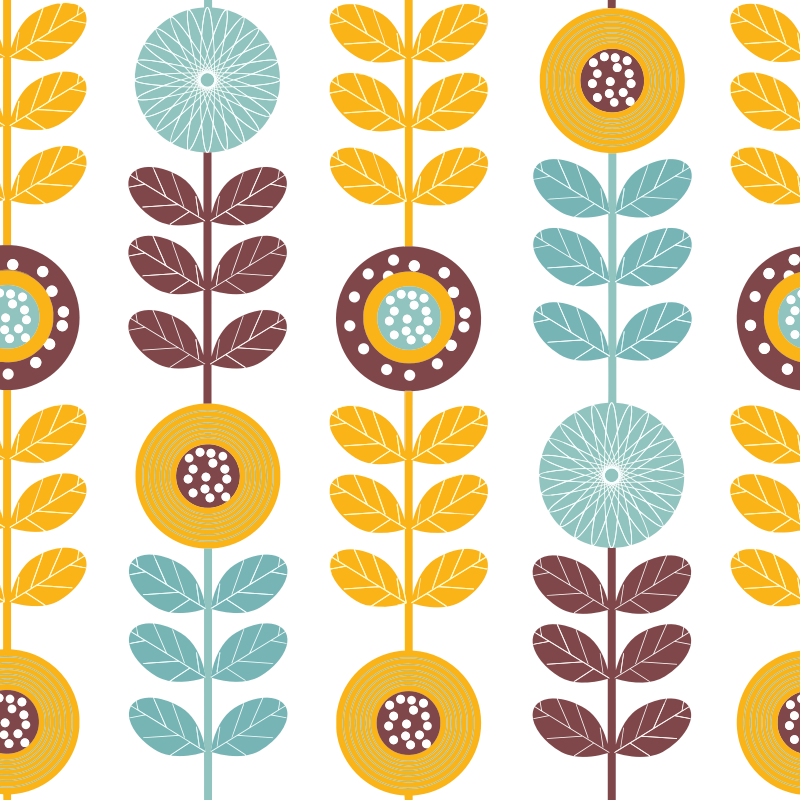 Seamless Colorful Floral Pattern Background