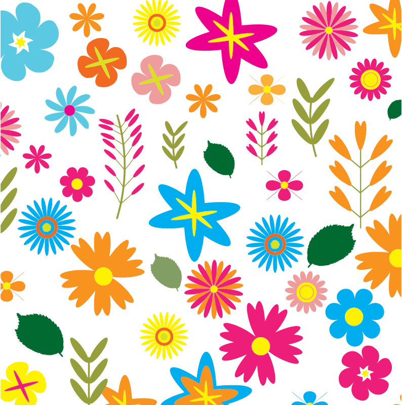 Colorful Floral Pattern Background 3