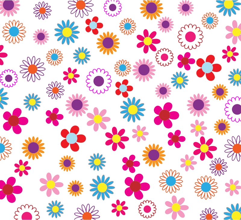 Colorful Floral Pattern Background