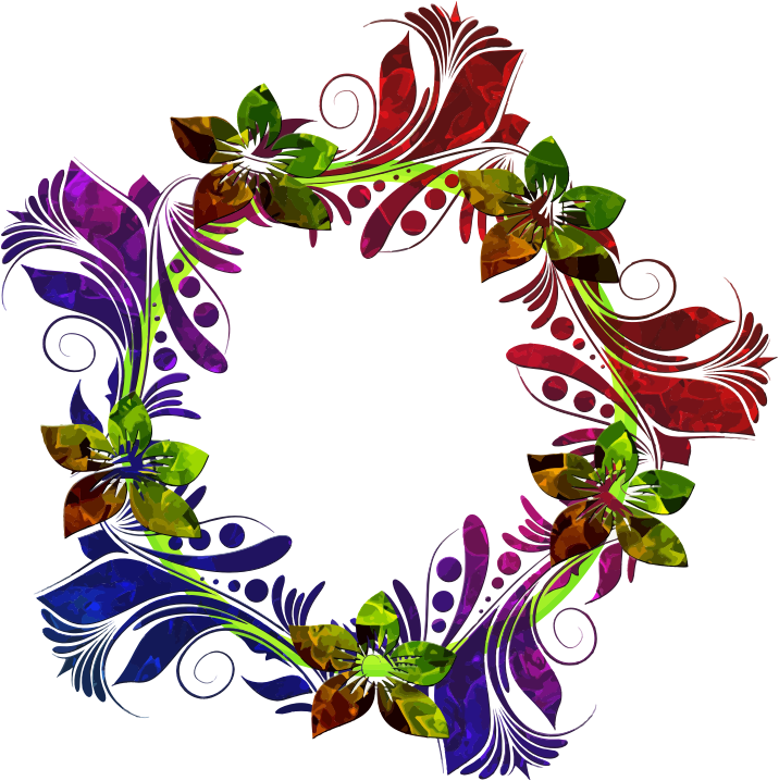 Colorful Floral Wreath