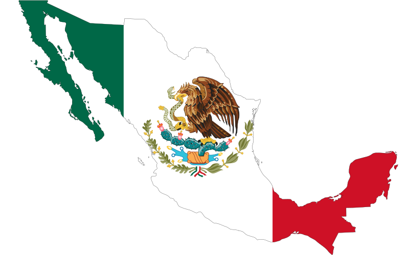 Mexico Flag Map