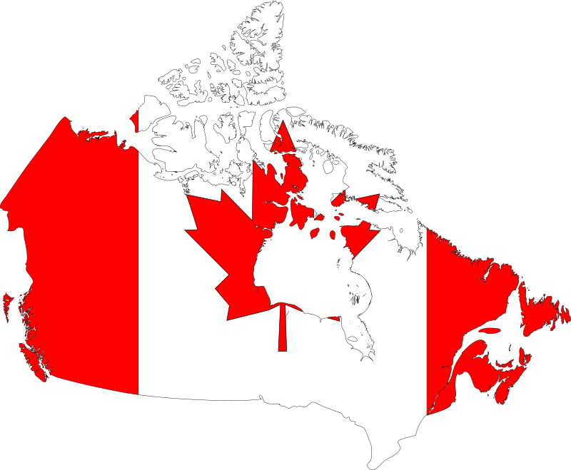 Canada Map Flag - Openclipart