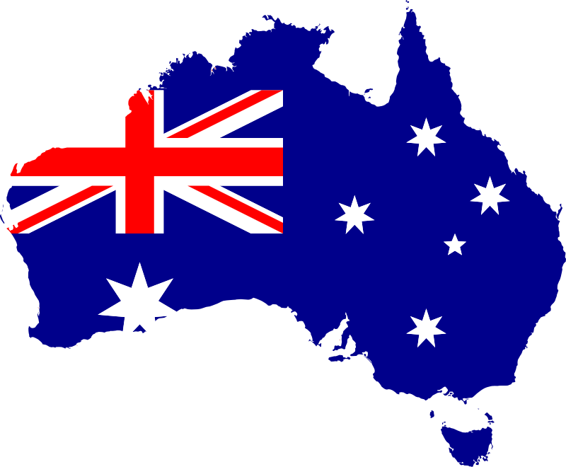 Australia Flag Map