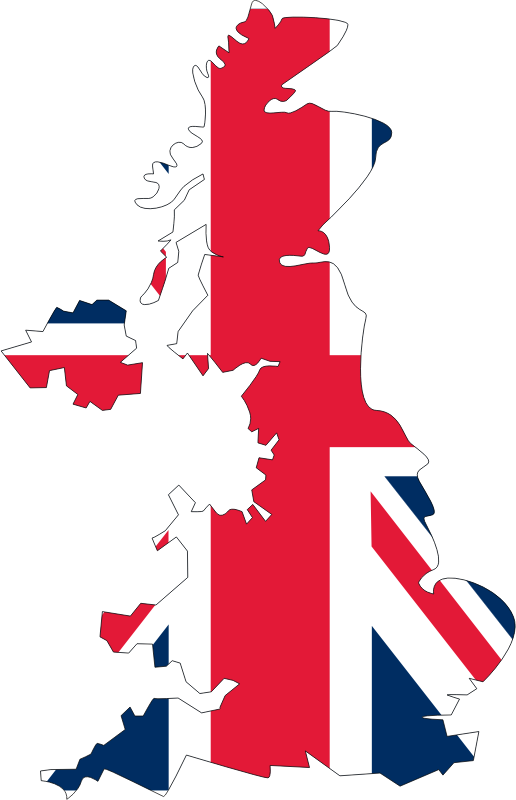 United Kingdom Flag Map