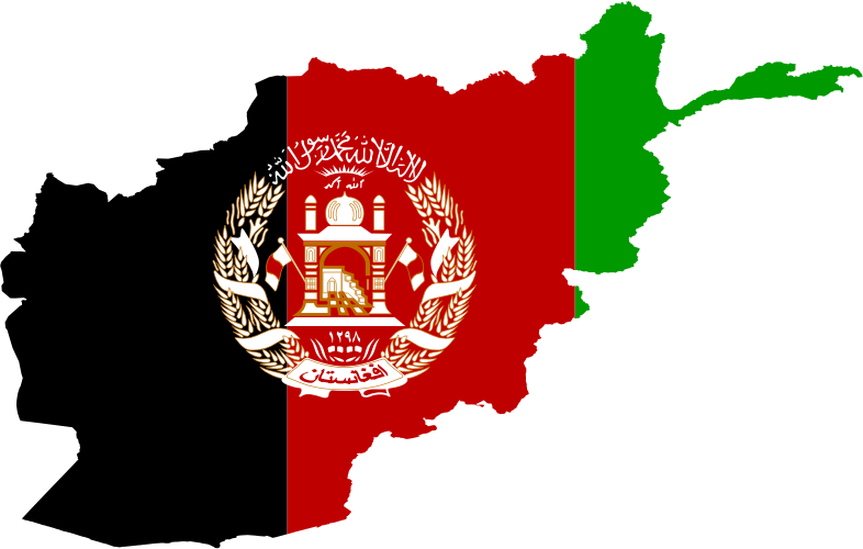 Afghanistan Flag Map