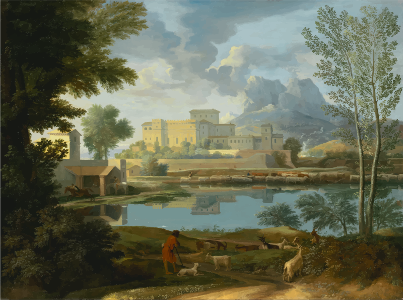 Nicolas Poussin Landscape With A Calm