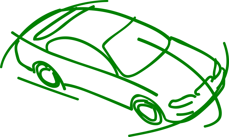 Sketch of a modern car