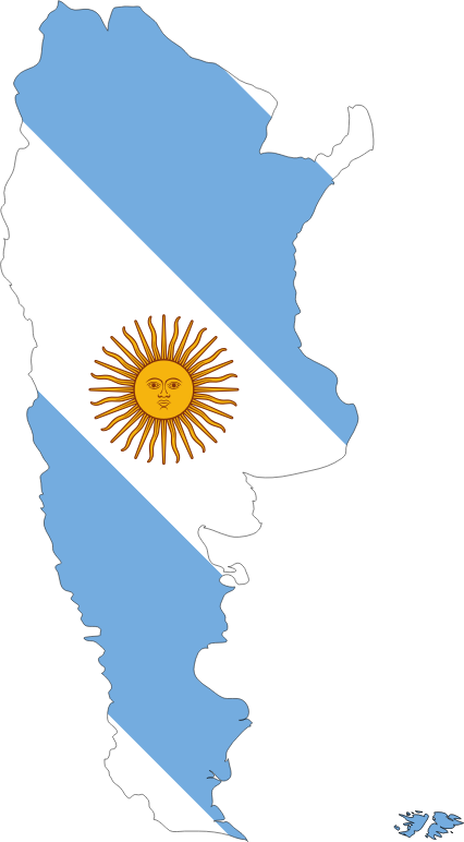 Argentina Map Flag