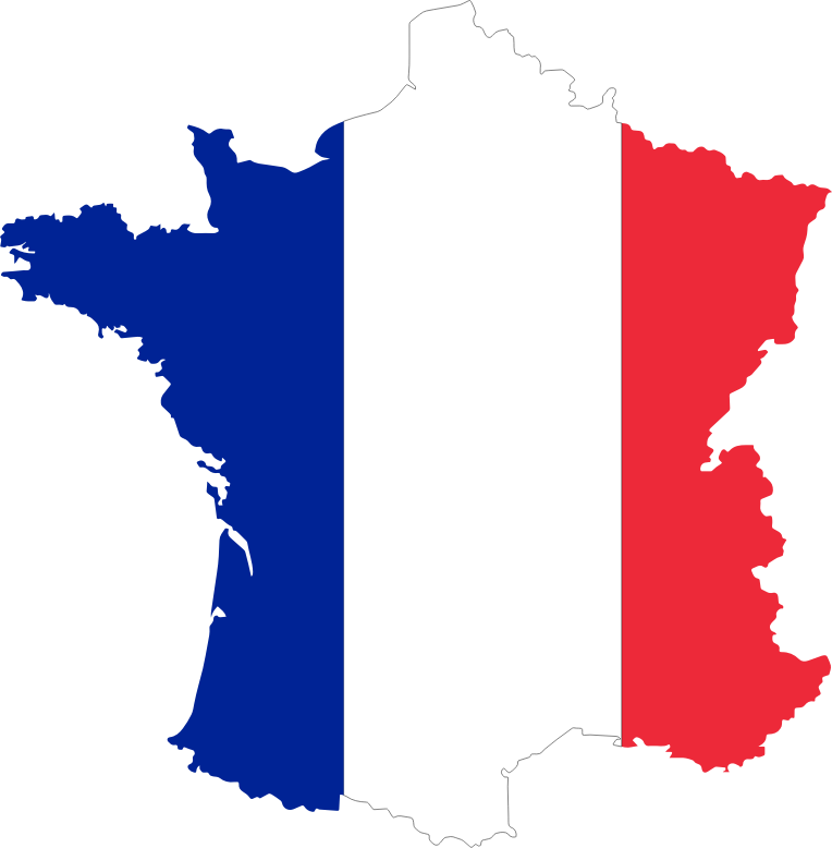 France Flag Map - Openclipart