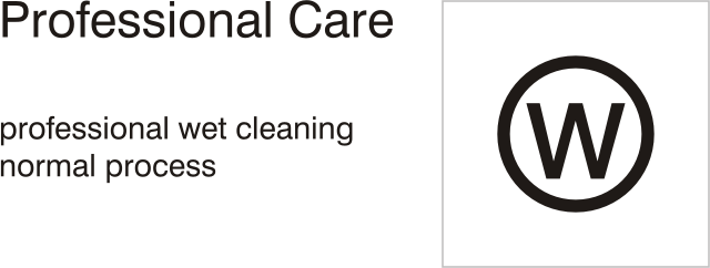 Care symbols, professional care: wet clean - normal process