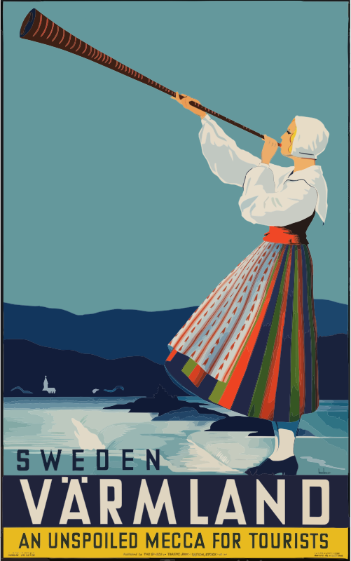 Vintage Travel Poster Sweden