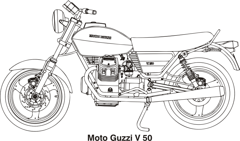 Moto Guzzi V50, year 1977