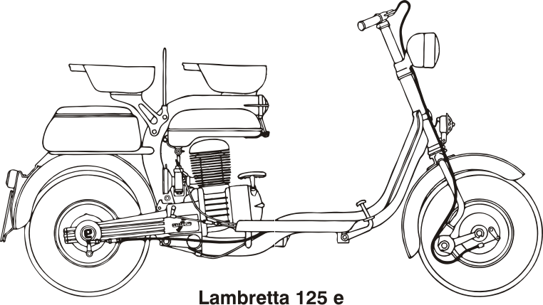 Lambretta 125 e, year 1953