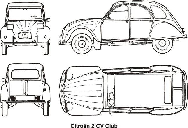 Citroen 2 CV Club, year 1975