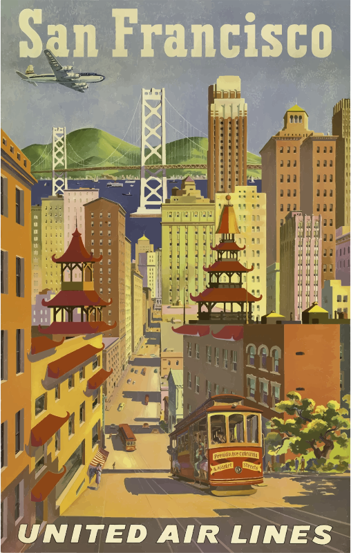 Vintage Travel Poster San Francisco 2