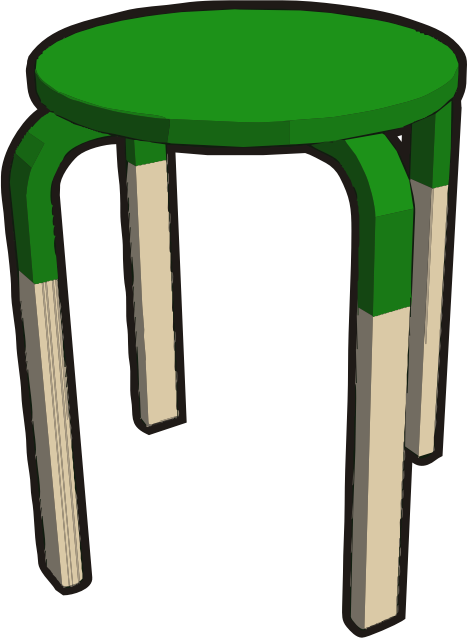 Ikea stuff - Frosta stool, half green