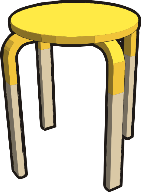 Ikea stuff - Frosta stool, half yellow