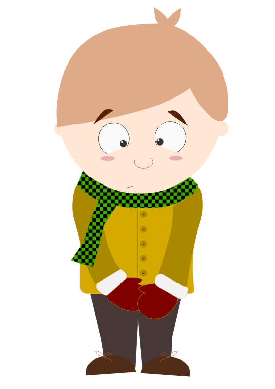 Cartoon shy kid (Animation 2) 