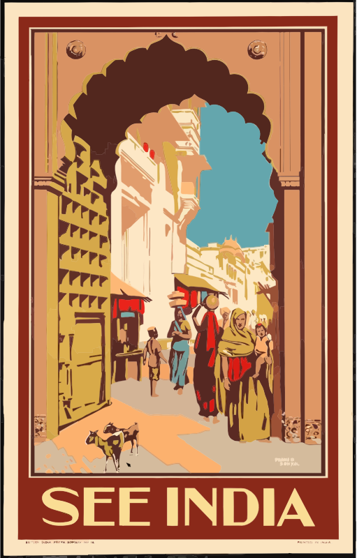 Vintage Travel Poster India 2