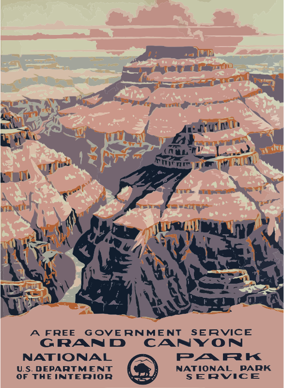 Vintage Travel Poster Grand Canyon