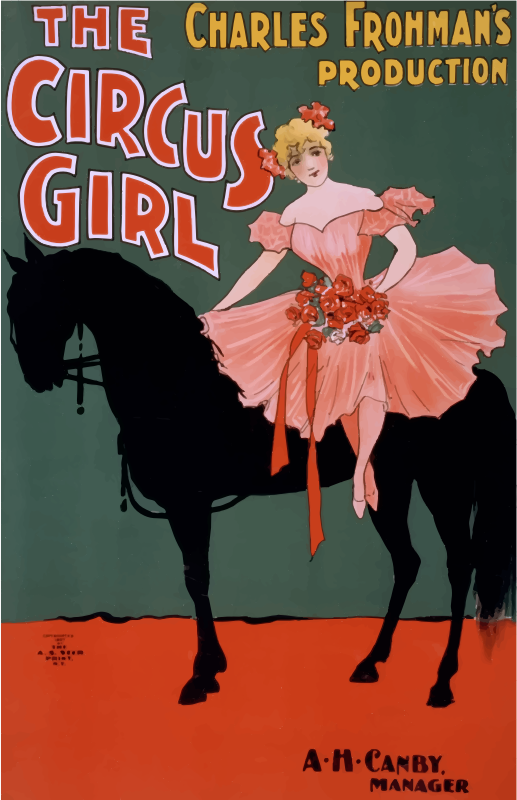 Vintage Circus Girl Poster