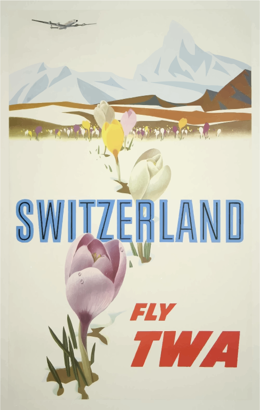 Vintage Travel Poster Switzerland 2