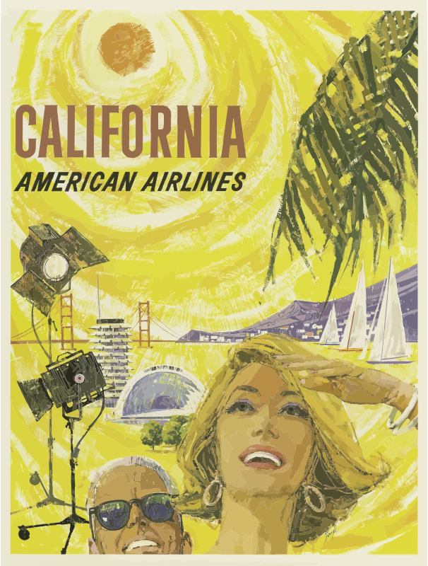 Vintage Travel Poster California