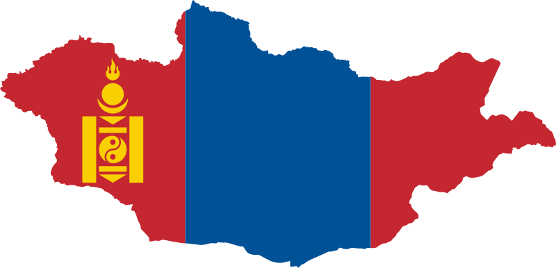 Mongolia Flag Map