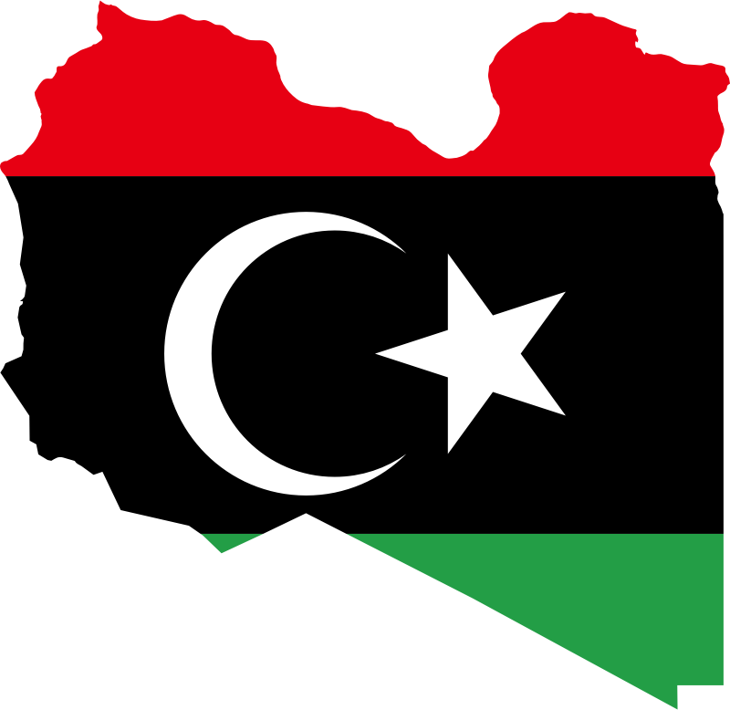 Libya Flag Map