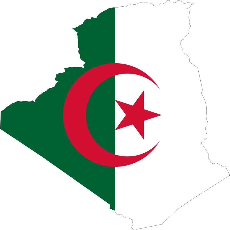 Algeria Flag Map