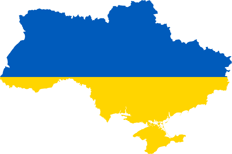 Ukraine Flag Map