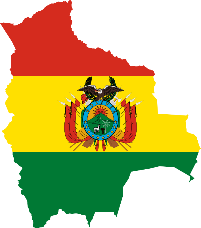 Bolivia Flag Map